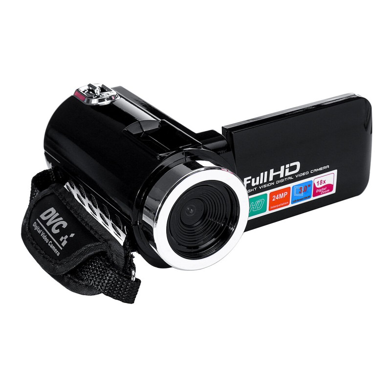 4K Full HD 1080P 24MP 18X Zoom 3 Inch LCD Digital ...