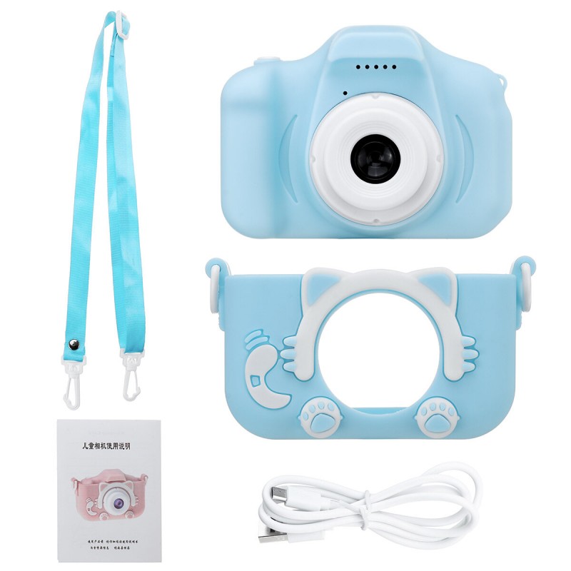 1200W 2 Inch HD Screen Chargeable Digital Camera Kids Toys Outdoor Photography - Blue