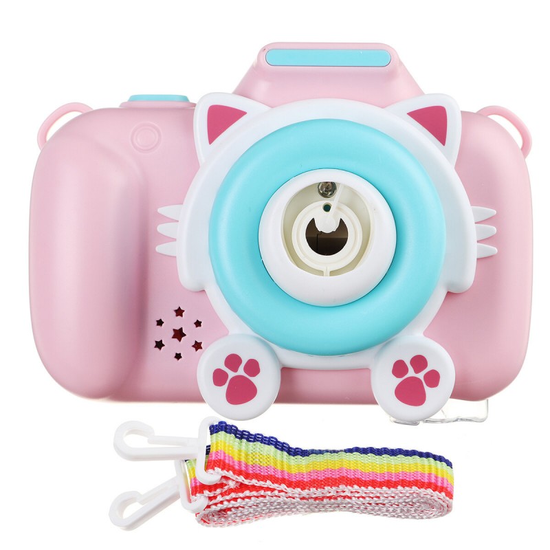 Bubble Machine Toy Children Fully-Automatic Bubble Blowing Camera Music Lighting - dinosaur