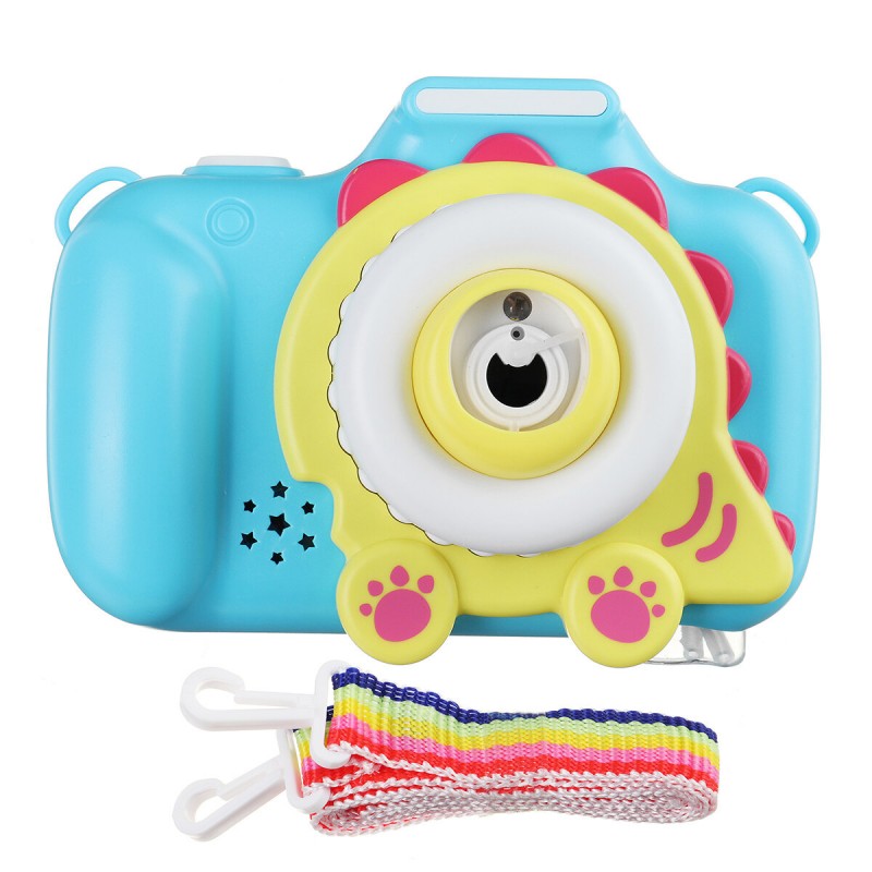Bubble Machine Toy Children Fully-Automatic Bubble Blowing Camera Music Lighting - dinosaur