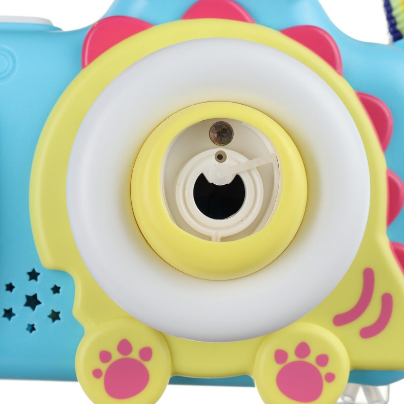 Bubble Machine Toy Children Fully-Automatic Bubble Blowing Camera Music Lighting - dinosaur