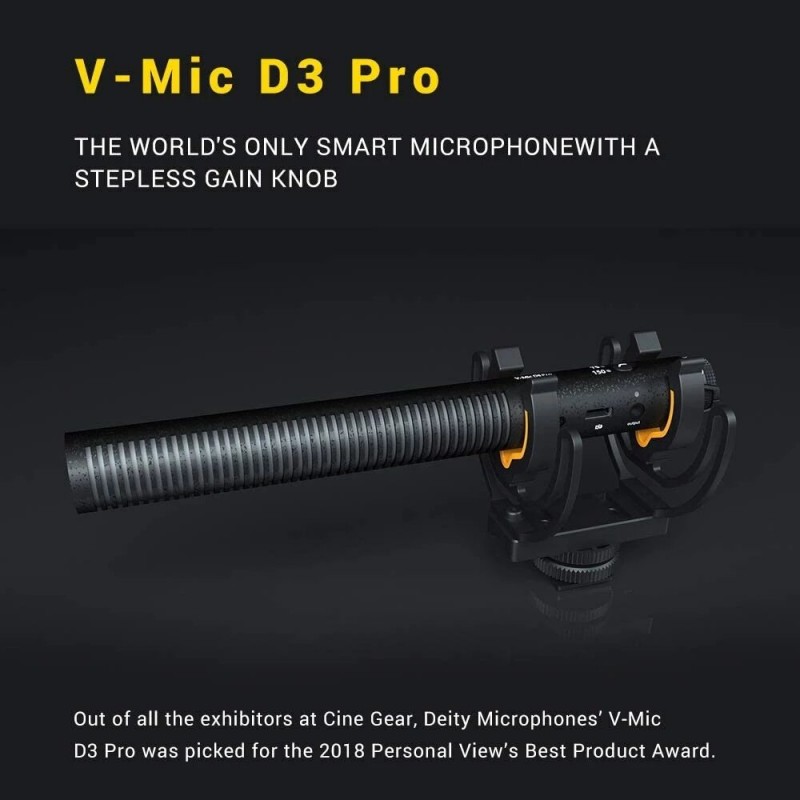 Aputure  V-Mic D3 Pro D3 Super-Cardioid Directional Microphone Polar Pattern Vlogging Condenser Recording MIC for DSLR Came
