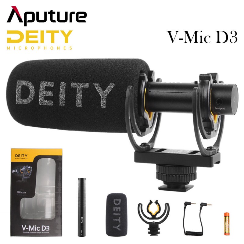 Aputure  V-Mic D3 Pro D3 Super-Cardioid Directional Microphone Polar Pattern Vlogging Condenser Recording MIC for DSLR Came