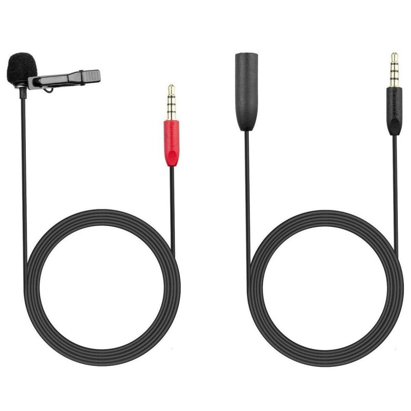 Saramonic SR-LMX1+ Omnidirectional Lavalier Clip-on Microphone for iOS &amp; Smartphones