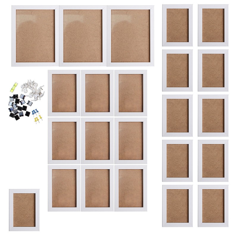 Creative Gift DIY Wall Hanging Paper Photo Frame Home Wall Art Decor Install Fit - white