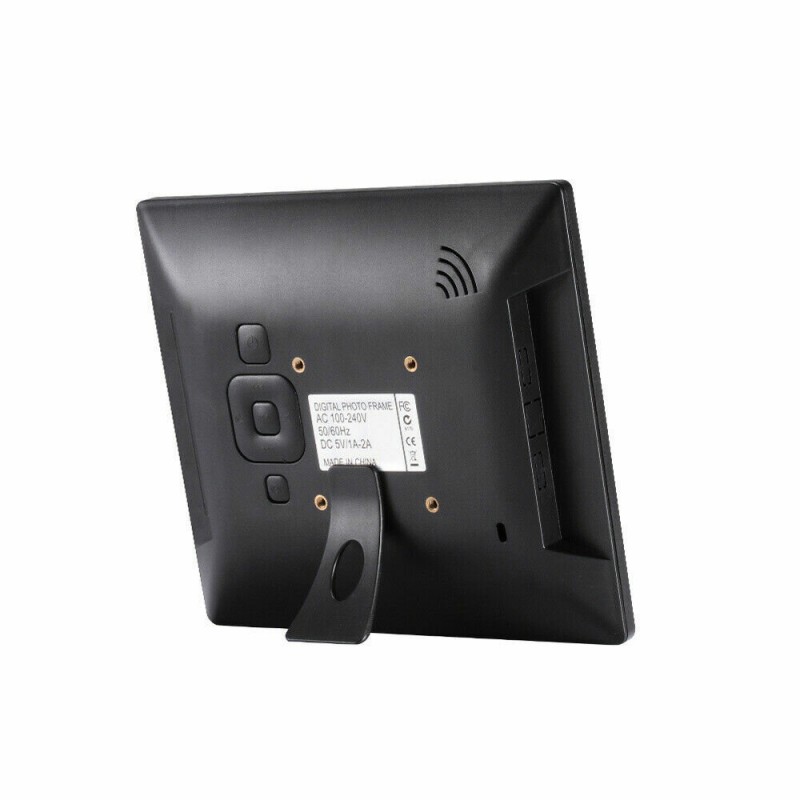 8 Inch LED Digital Photo Frame Electronic Album 1024x768P Picture Frame with Remote Control Music Video Playing Alarm Clock - Bl