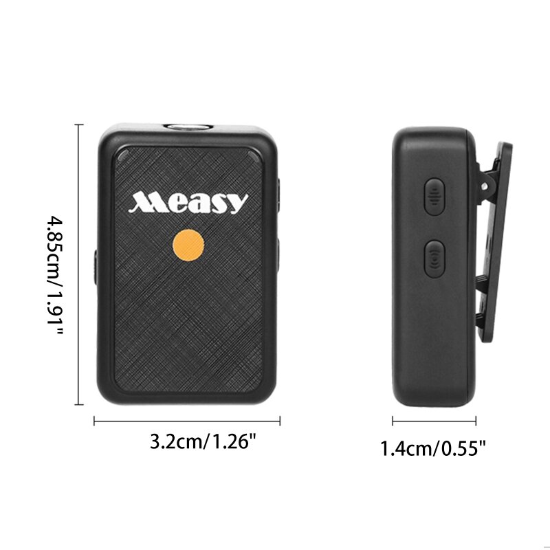 V81 2.4G Wireless Lavalier Microphone Transmitter Receiver for Vlogging Live Broadcast Streaming Video Recording for Action Came