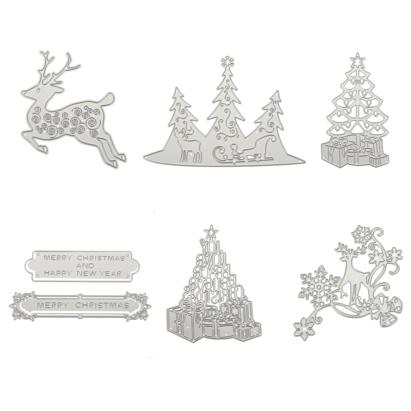 Christmas Pattern Cutting Mold Metal Cutting Dies Scrapbooking Photo Album DIY Decoration  - LZ-003