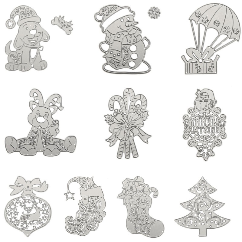 Christmas Tree Wreath Cutting Mold Metal Cutting Dies Scrapbooking Photo Album DIY Decoration  - LZ-012