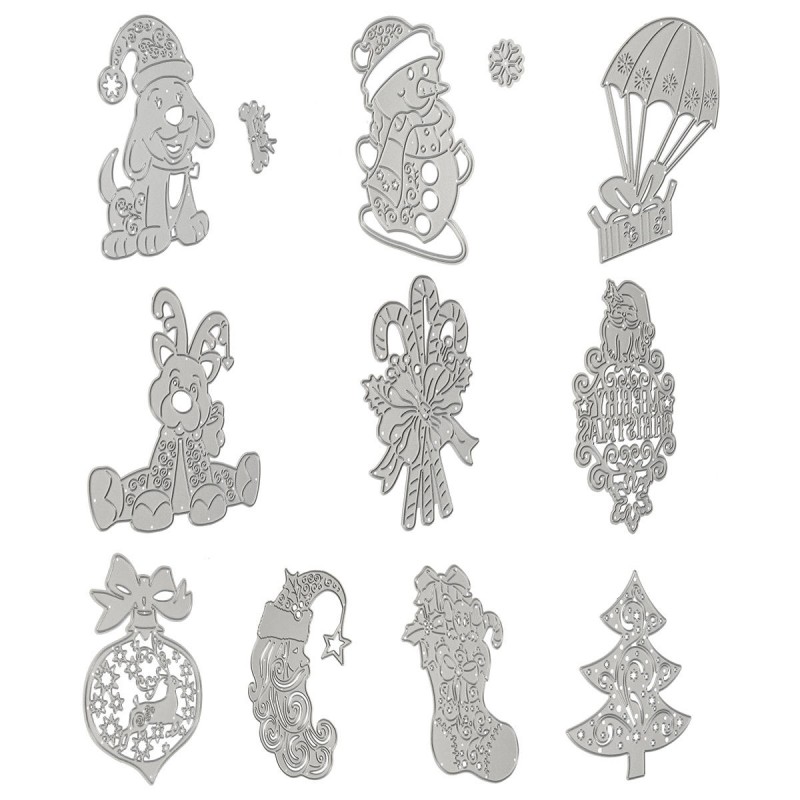 Christmas Tree Wreath Cutting Mold Metal Cutting Dies Scrapbooking Photo Album DIY Decoration  - LZ-012