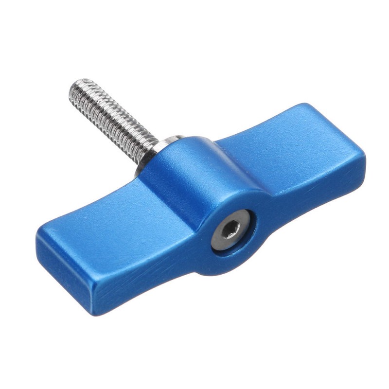 M4 M5 M6 Camera Adjustable Hand Tightening Screws T Shape Aluminum Alloy Adjustable Handle Screw  - Blue M5*17