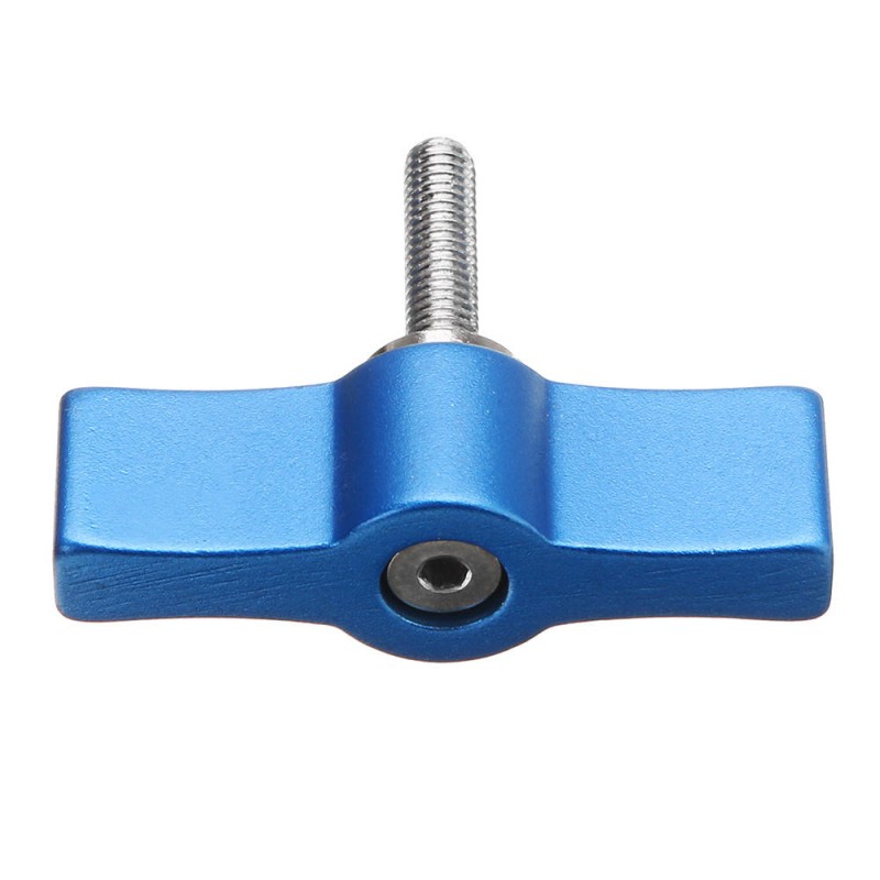 M4 M5 M6 Camera Adjustable Hand Tightening Screws T Shape Aluminum Alloy Adjustable Handle Screw  - Blue M5*17