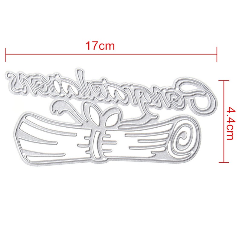 Congratulations Letter Theme Scrapbooking DIY Album Card Paper Diary Craft Maker Metal Cutting Dies