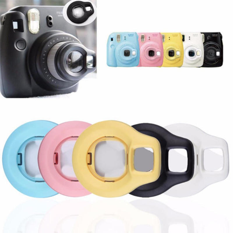 Close Up Lens Rotary Self Portrait Mirror For Fuji Instax Mini 8 Camera - Yellow
