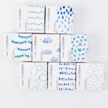 Blue Star Cloud Bird Rain Drop Sticker for Photo A...
