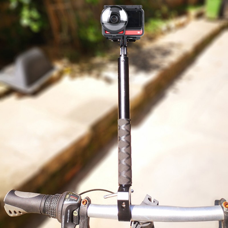  Motorcycle Bike Invisible Selfie Stick Monopod Handlebar Mount Bracket for GoPro Insta360 Sport Action Camera Accessories -