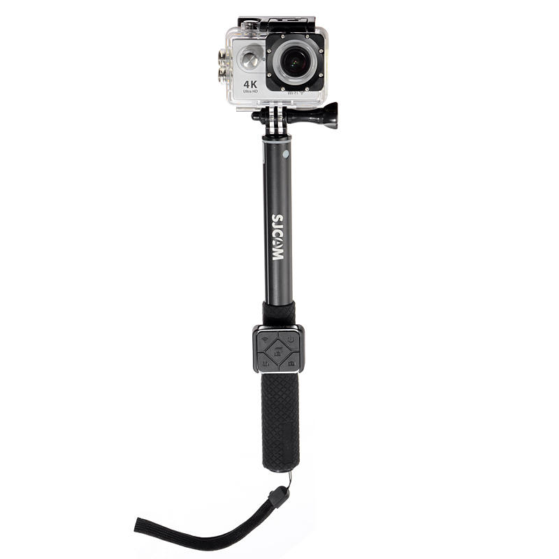 Original SJCAM Waterproof Selfie Stick with Remote Controller Set for M20 SJ6 SJ7 STAR Cameras - Silver