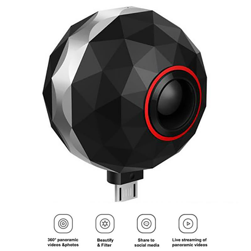  HT-C7 360 Mini Fisheye Lolly Panoramic Camera HD 4K Digital Sports Camera DV WIFI Viedo Camera