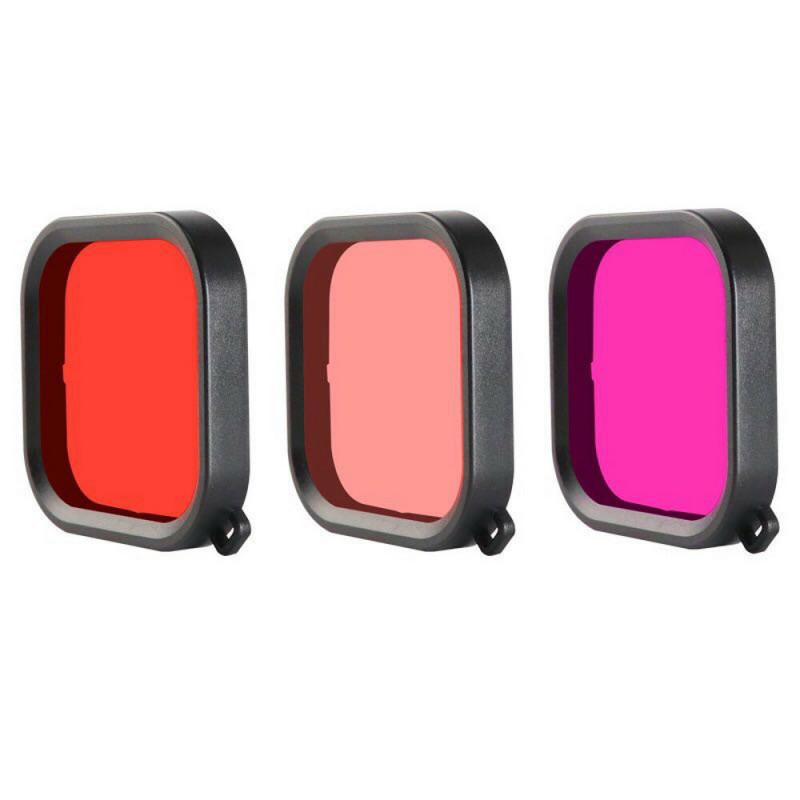 Exclusive Sports Camera Set Waterproof Shell Silicone Cover Three-color Filter Anti-fog Insert Small Storage Bag For Gopro8