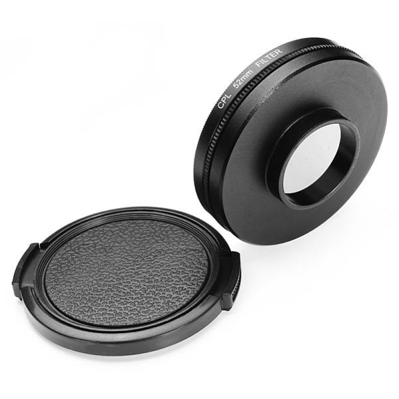 52mm Polarizer CPL Filter Lens Protector For GoPro Hero 3 3+ Camera - Black