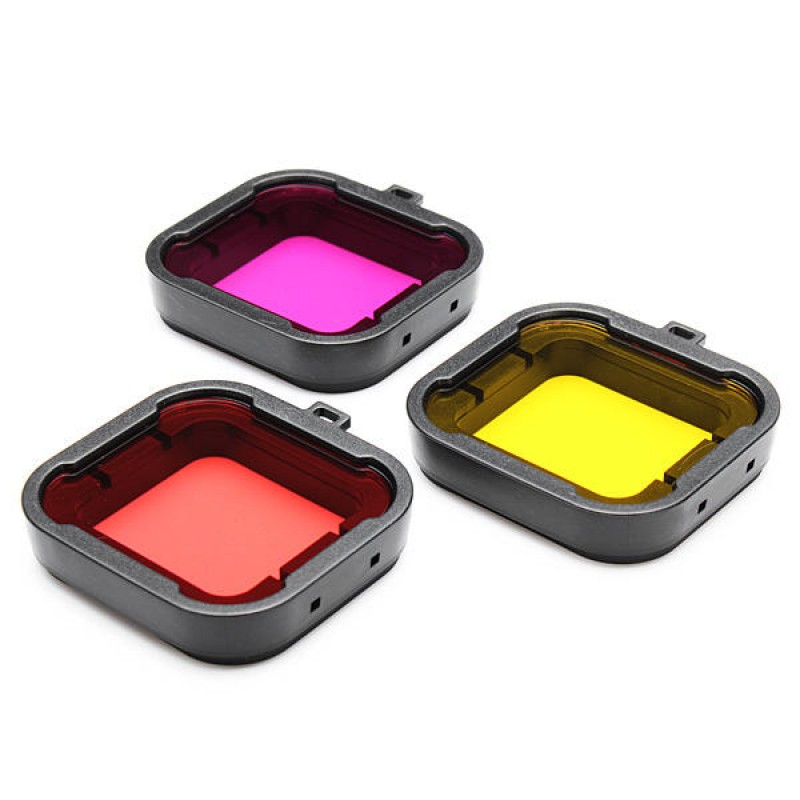 Polarizer 3 Colors Under Water Diving UV Lens Filter For Gopro Hero 3+ - Purple