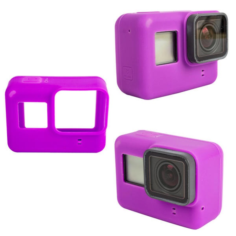 Soft Silicone Case Cover Rubber Shell for GoPro Hero 5 Protective Actioncamera Accessories - Red