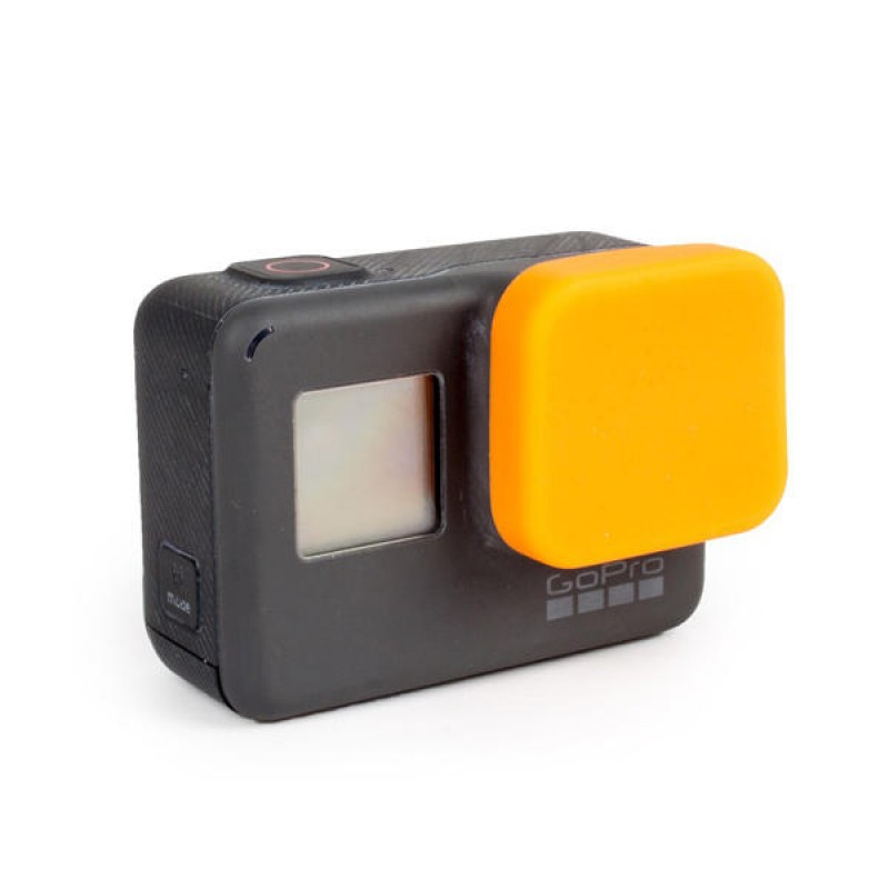 Protective Lens Cover Soft Silicone Rubber Dustproof Scratch Proof Cap for GoPro Hero 5 Black - Blue