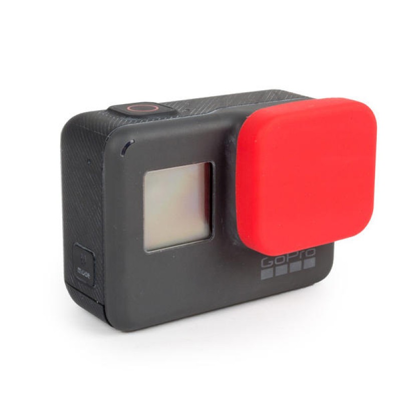 Protective Lens Cover Soft Silicone Rubber Dustproof Scratch Proof Cap for GoPro Hero 5 Black - Blue