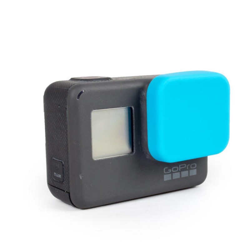 Protective Lens Cover Soft Silicone Rubber Dustproof Scratch Proof Cap for GoPro Hero 5 Black - Blue