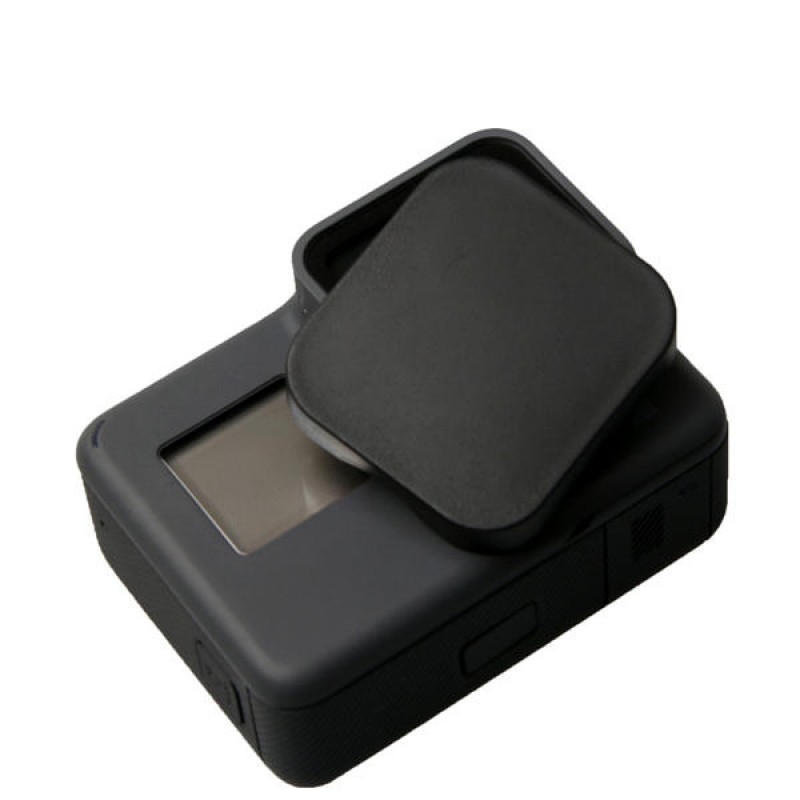 Protective Lens Cover Soft Silicone Rubber Dustproof Scratch Proof Cap for GoPro Hero 5 Black - Blue