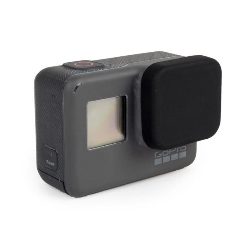 Protective Lens Cover Soft Silicone Rubber Dustproof Scratch Proof Cap for GoPro Hero 5 Black - Blue