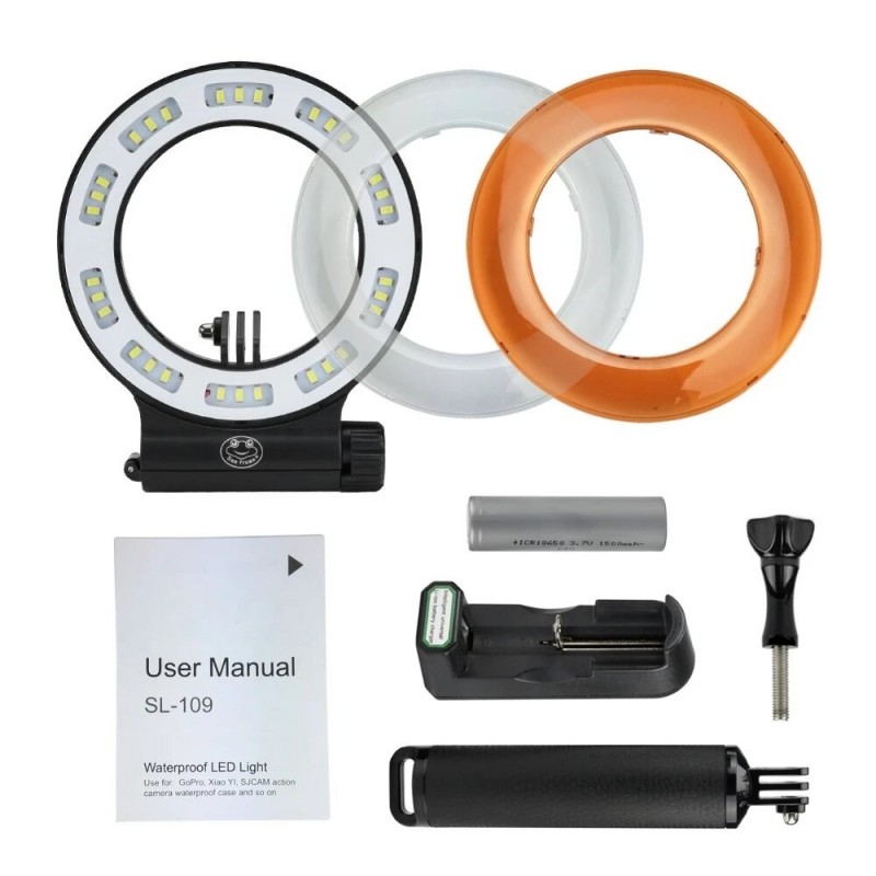 Seafrogs SL-109 Waterproof 40m Diving Fill Light 3 Mode LED Lamp for GoPro Hero 10 9 for Yi SJCAM Action Sport Camera