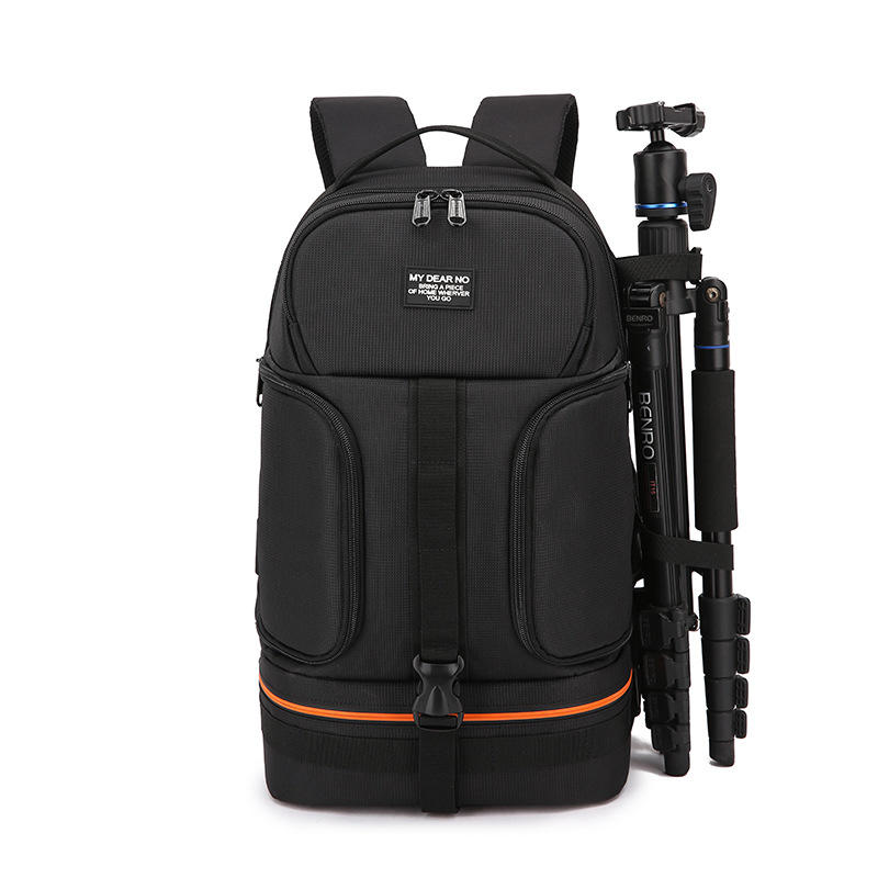  No Side Open Travel Carry Camera Bag Backpack for Canon for Nikon DSLR Camera Tripod Lens Flash Tablet Laptop Pad - Gree