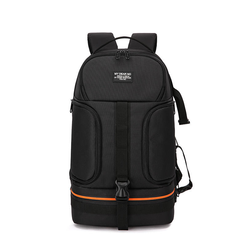 No Side Open Travel Carry Camera Bag Backpack for Canon for Nikon DSLR Camera Tripod Lens Flash Tablet Laptop Pad - Gree