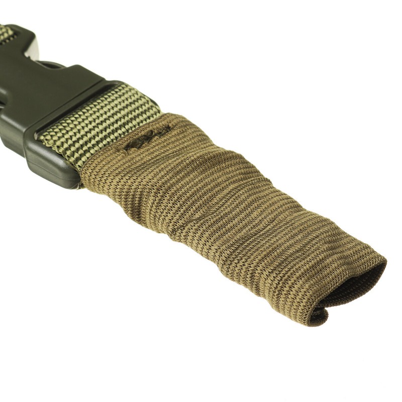 Single Point Tactical Sling Rope Multifunctional Adjustable Safety Rope Sport Oblique Shoulder Quick Release Camera Strap - Khak