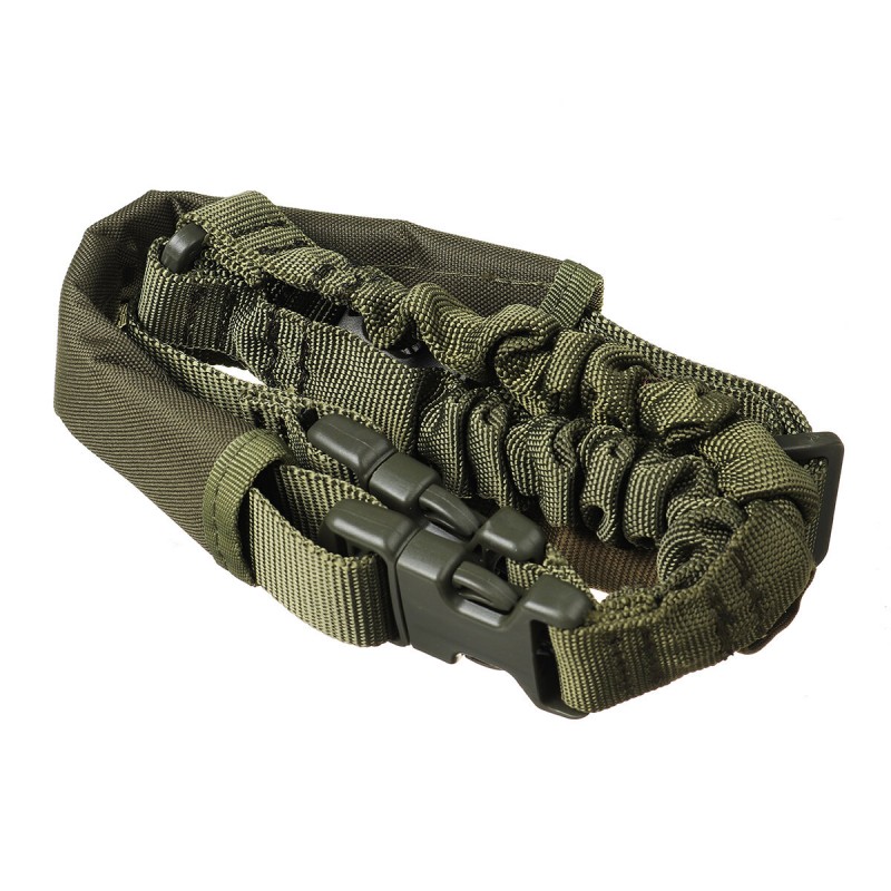Single Point Tactical Sling Rope Multifunctional Adjustable Safety Rope Sport Oblique Shoulder Quick Release Camera Strap - Khak
