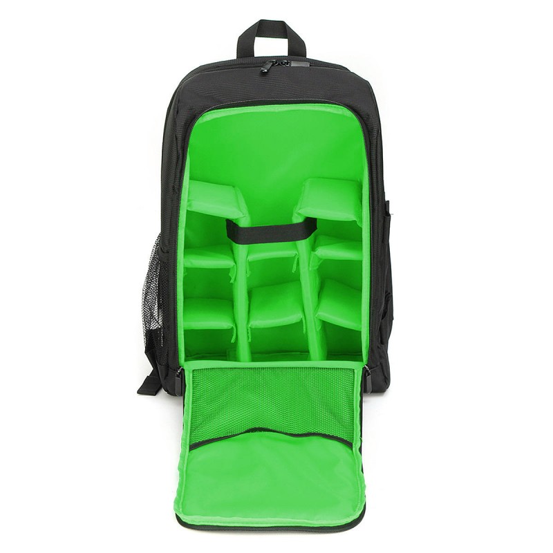 Waterproof Theftproof Large Camera Backpack Bag Case with Rain Cover For DSLR Camera Lens - Green