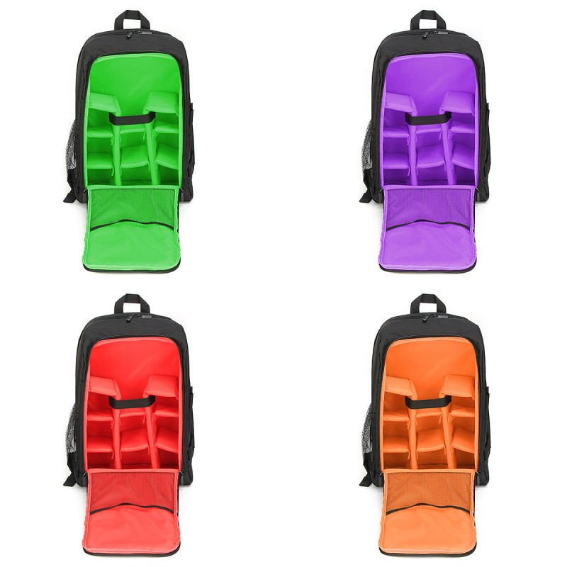 Waterproof Theftproof Large Camera Backpack Bag Case with Rain Cover For DSLR Camera Lens - Green