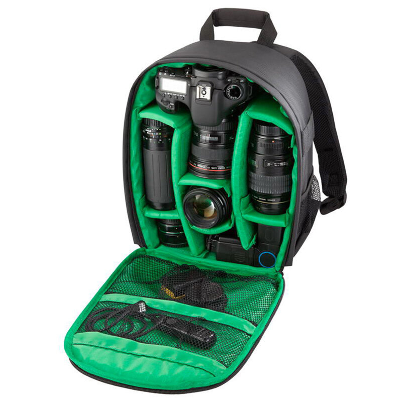  Y75 Waterproof Shockproff Camera Tripod Storage Bag Backpack - Green