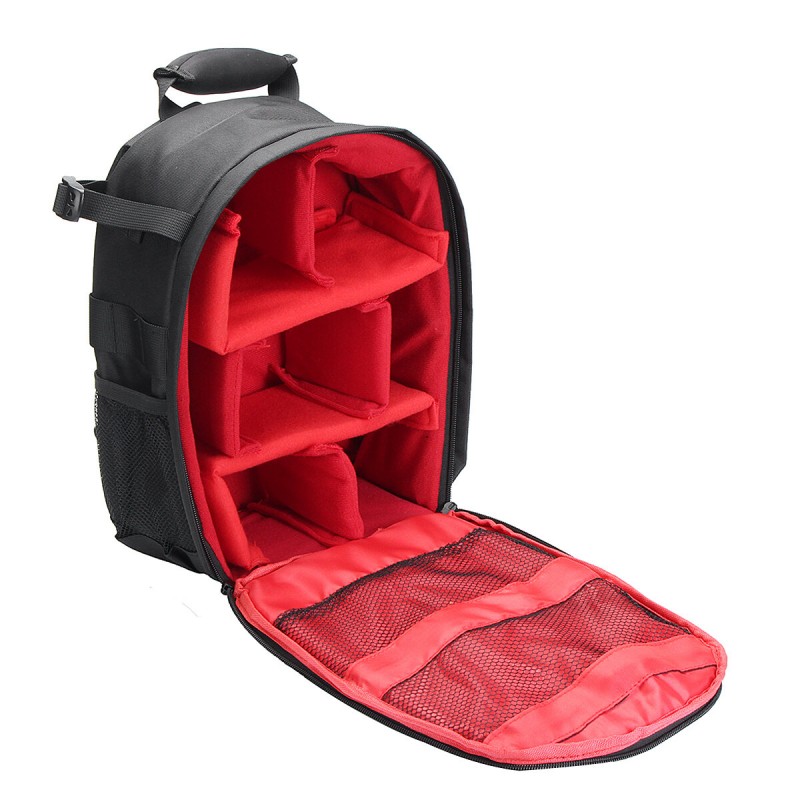 Waterproof Shoulder Bag Backpack Rucksack With Reflective Stripe For DSLR Camera - Orange