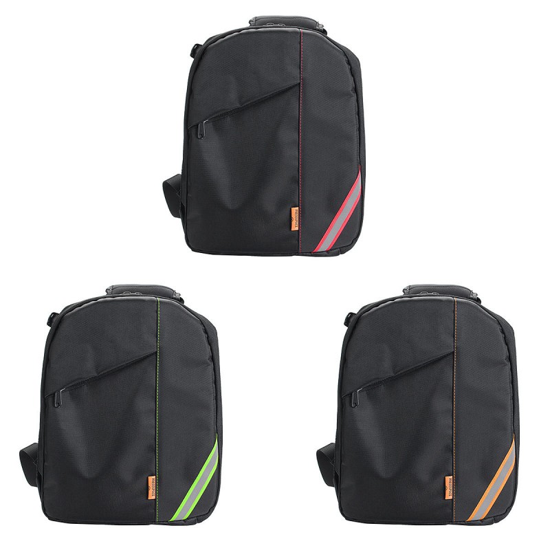 Waterproof Shoulder Bag Backpack Rucksack With Reflective Stripe For DSLR Camera - Orange