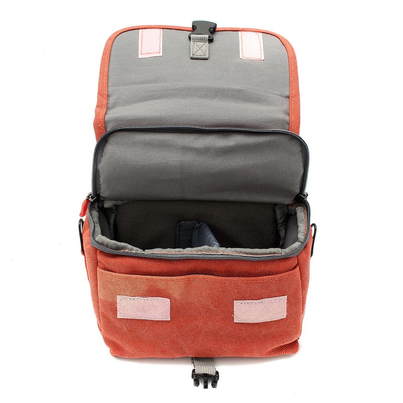 Single Shoulder Protective Travel Carrying Messenger Bag For Micro-DSLR Camera  - Orange
