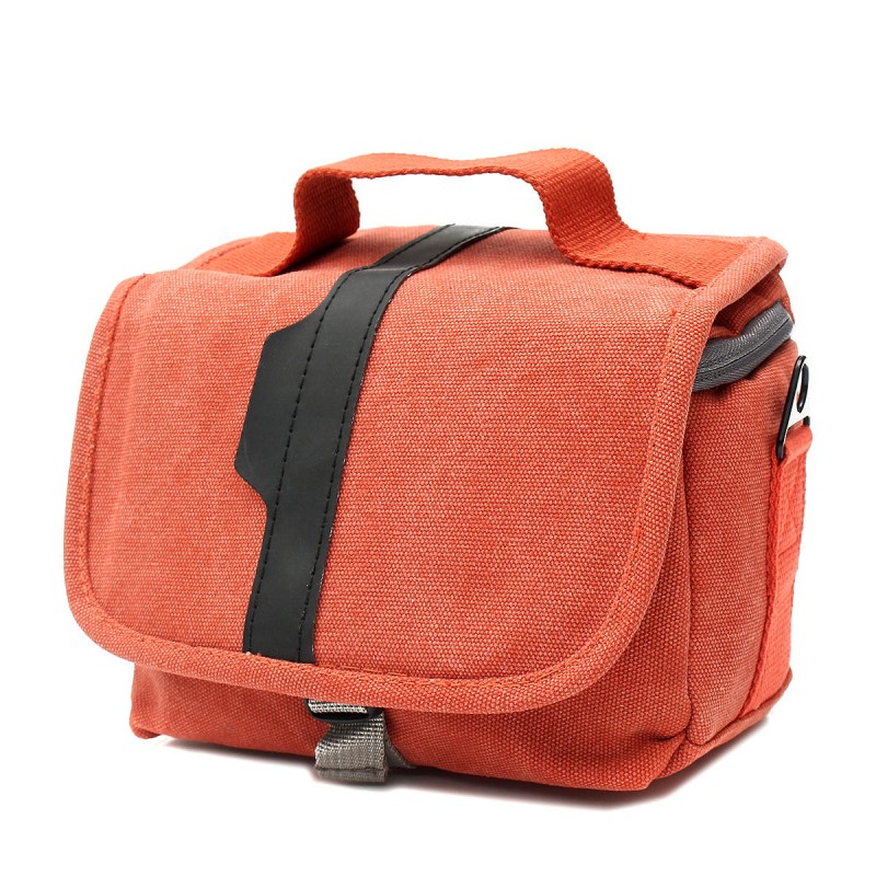 Single Shoulder Protective Travel Carrying Messenger Bag For Micro-DSLR Camera  - Orange