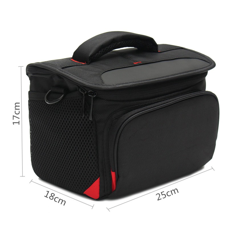 Waterproof Camera Shoulder Bag Travel Carrying Case with Rain Cover For DSLR SLR Camera Flash Lens - S