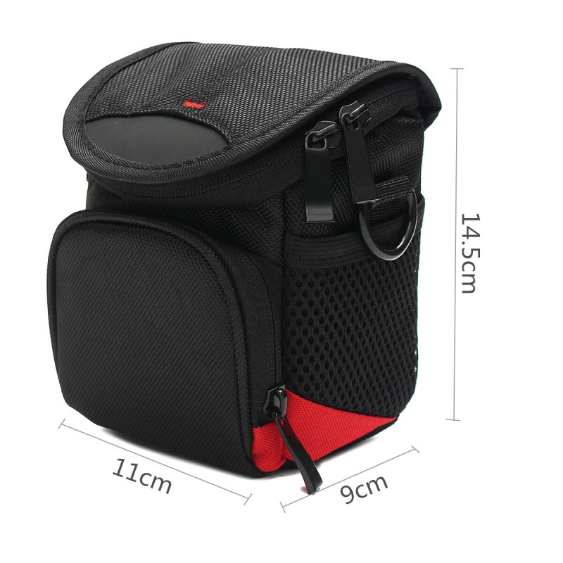 Waterproof Camera Shoulder Bag Travel Carrying Case with Rain Cover For DSLR SLR Camera Flash Lens - S