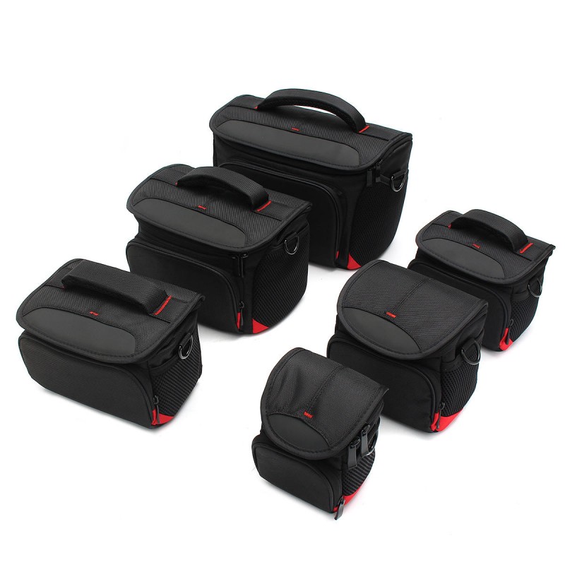 Waterproof Camera Shoulder Bag Travel Carrying Case with Rain Cover For DSLR SLR Camera Flash Lens - S