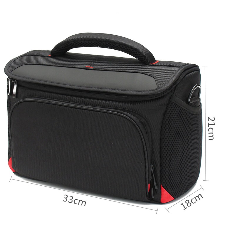 Waterproof Camera Shoulder Bag Travel Carrying Case with Rain Cover For DSLR SLR Camera Flash Lens - S