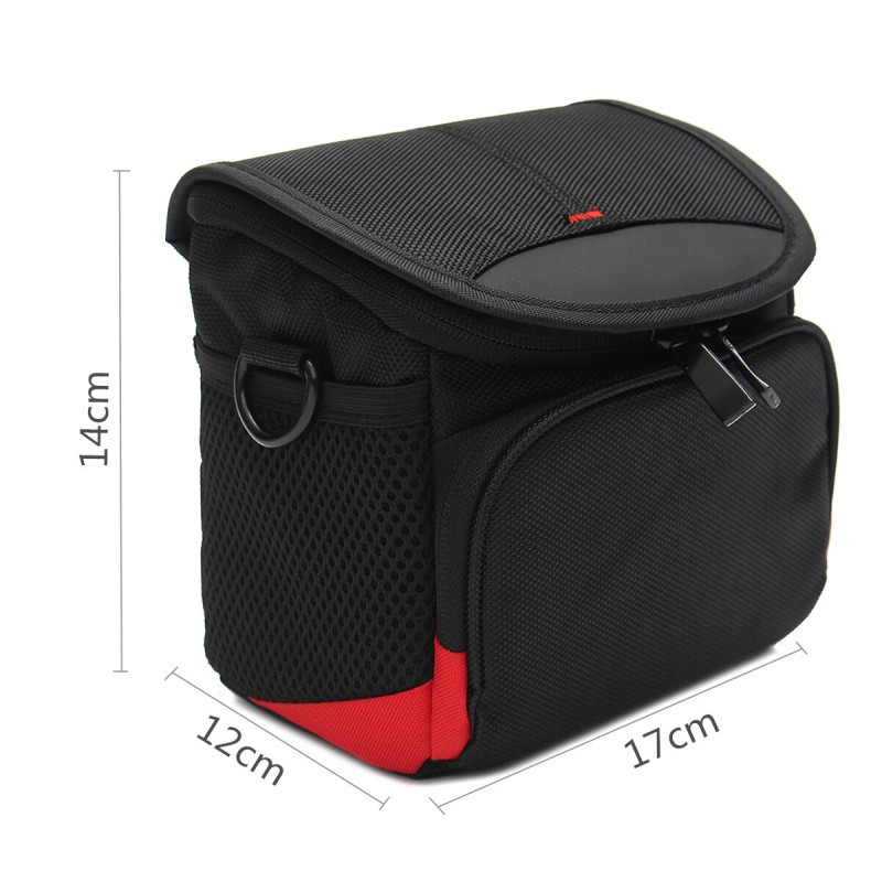 Waterproof Camera Shoulder Bag Travel Carrying Case with Rain Cover For DSLR SLR Camera Flash Lens - S