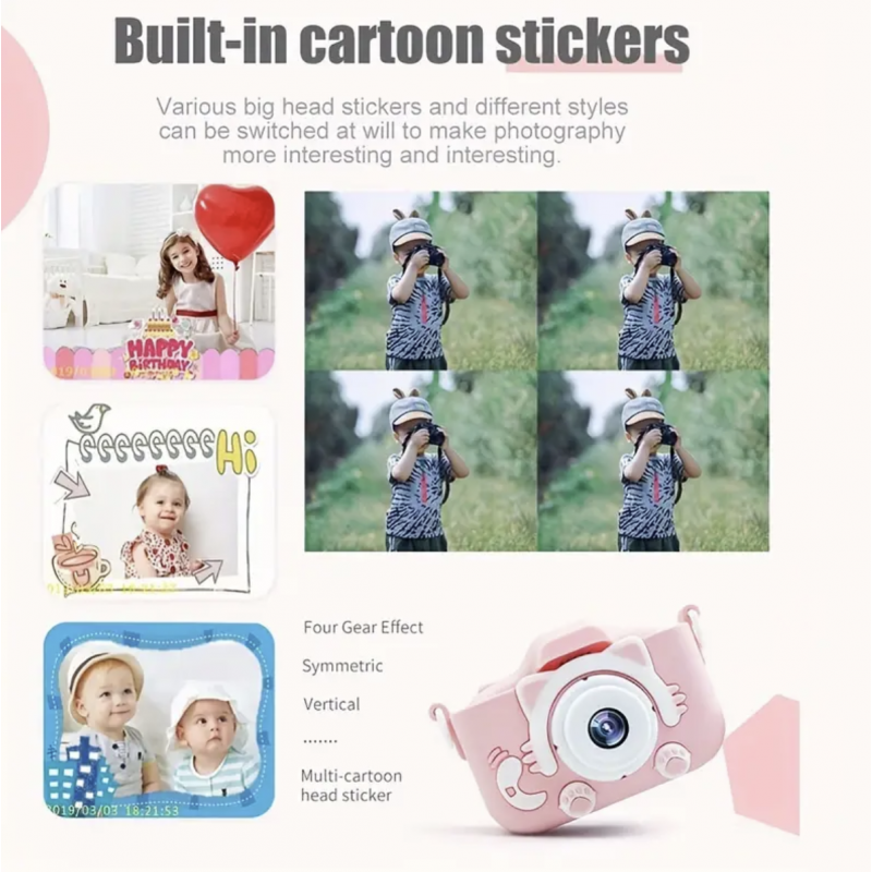 Mini Camera Kids Camera Toys For 3 4 5 6 7 8 9 10 11 12 Year Old Boys/Girls, Kids Digital Camera For Toddler With Video, Christmas Birthday Festival Gifts For Kids, Selfie Camera For Kids, 32GB SD Card