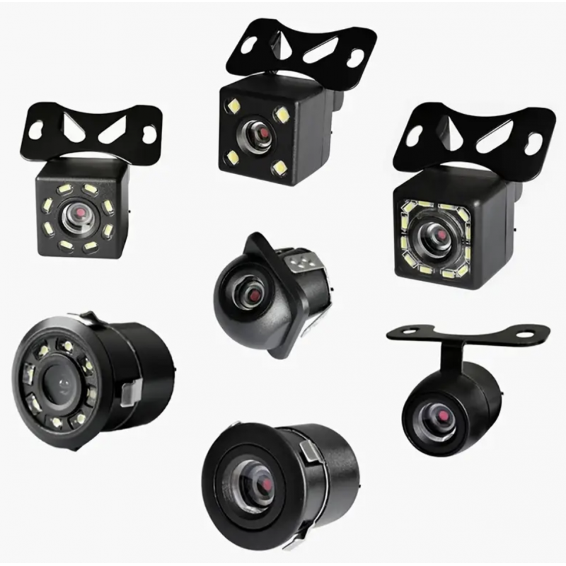 Car Rear View Camera, Universal 4LED 8LED 12 LED Night Vision Reversing Automatic Parking Monitor CCD IP68 Waterproof High-Definition Image